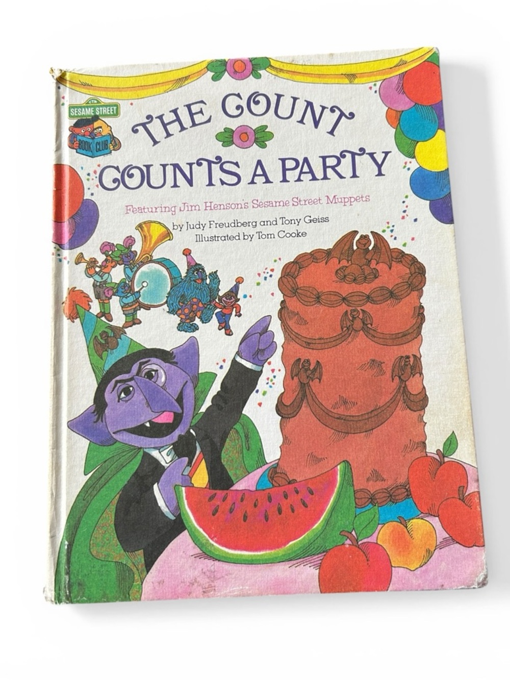 Vintage Sesame Street Counting Illustration Cookie Monster Kids Learning Books